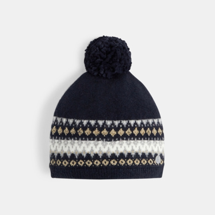 Avis Bonnet scandinave à pompon bleu fille OKAIDI 2