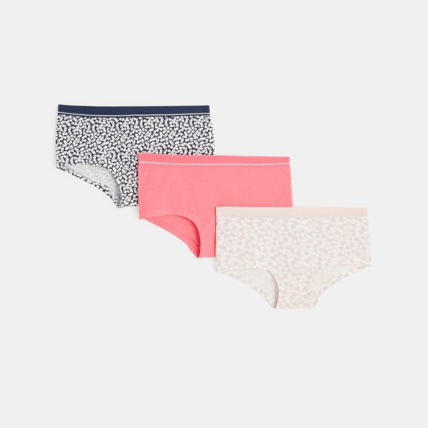 Avis Boxers en jersey (lot de 3) rose fille OKAIDI 1