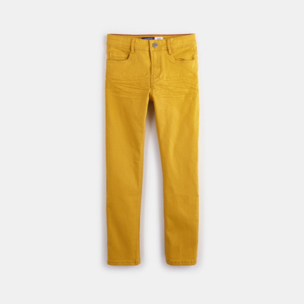 Avis Pantalon slim en toile jaune garçon OKAIDI 1