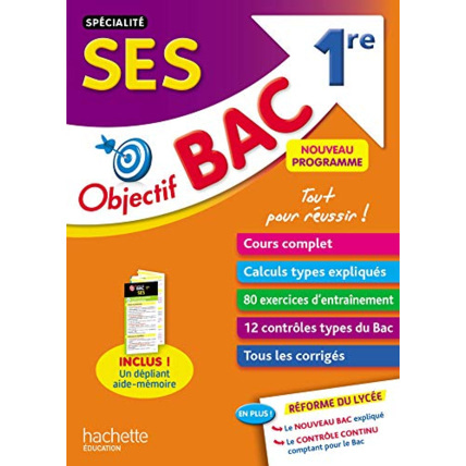 Avis Objectif Bac - SPECIALITE SES 1ère Hachette Éducation 1