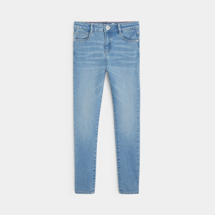 Avis Jean skinny en coton bio bleu fille OKAIDI 1
