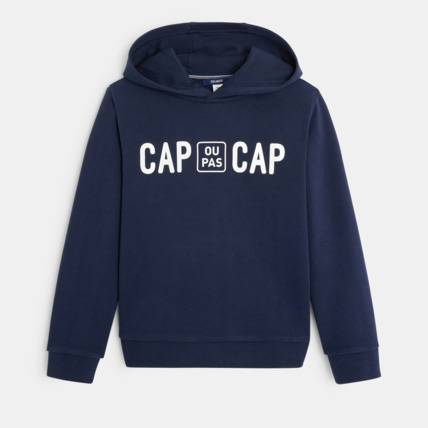 Avis Sweat à capuche Cap ou pas cap bleu garçon OKAIDI 2