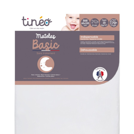 Avis Matelas bébé Basic déhoussable - 60x120cm TINEO 1