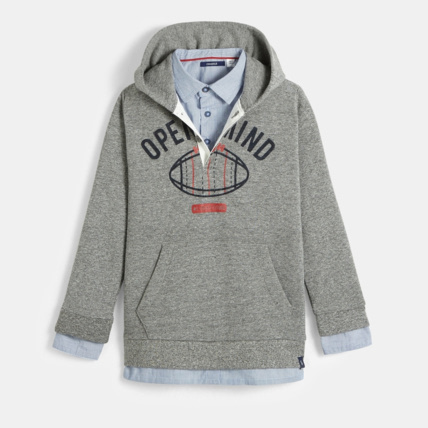 Avis Sweat-shirt à capuche gris garçon OKAIDI 1