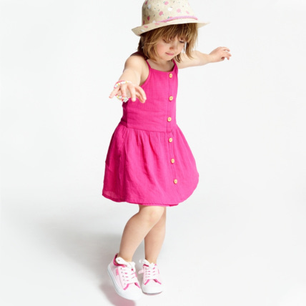 Avis Robe en crépon rose fille OKAIDI 2
