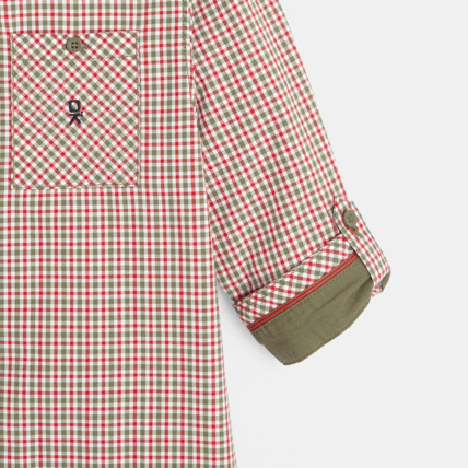 Avis Chemise à carreaux rouge garçon OKAIDI 3