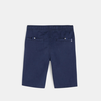 Avis Bermuda slim en lin mélangé bleu garçon OKAIDI 4