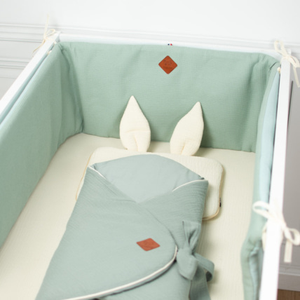 Avis Tour de lit universel en gaze de coton Nid d'abeille Sevira Kids 6
