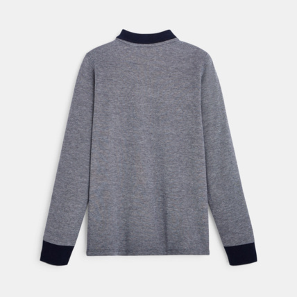 Avis Polo manches longues bleu garçon OKAIDI 3