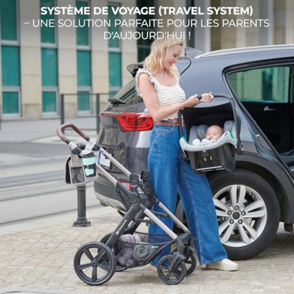 Avis Poussette 3 en 1 MOOV2 , avec Siège auto Mink PRO I-Size inclus Kinderkraft 8