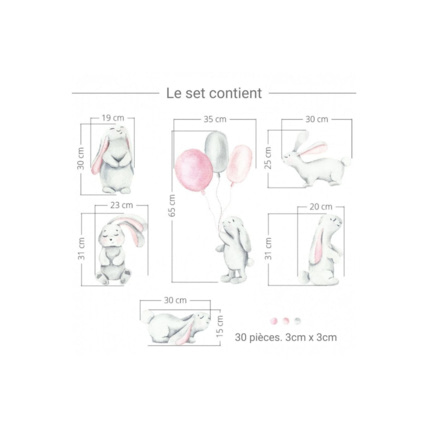 Avis Stickers lapins pastel Mon Lit Cabane 8