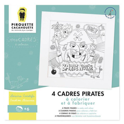 Avis 4 cadres Pirates à colorier et fabriquer Pirouette Cacahouète 1