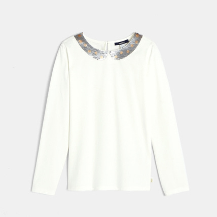 Avis T-shirt à sequins magiques blanc fille OKAIDI 2