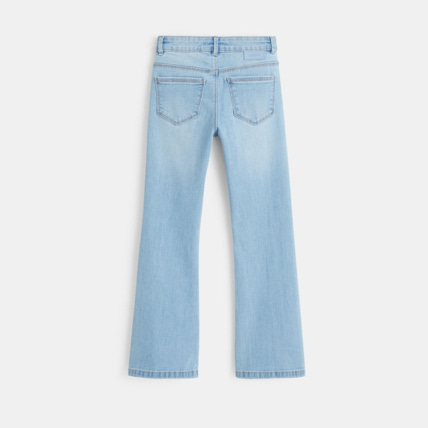 Avis Jean bootcut délavé recyclé bleues fille OKAIDI 3