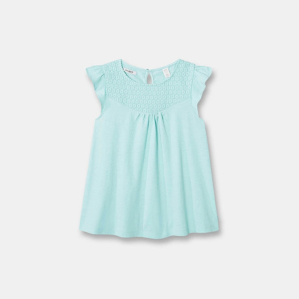 Avis T-shirt brodé bleu fille OKAIDI 1