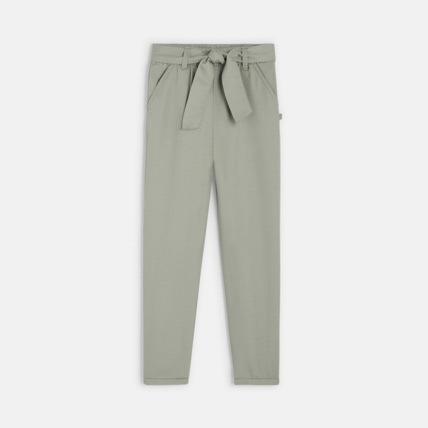 Avis Pantalon fluide uni vert fille OKAIDI 1