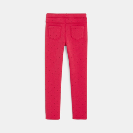 Avis Jeggings en molleton doux et chaud rose fille OKAIDI 3