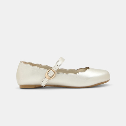 Avis Ballerines métallisées à bride jaunes fille OKAIDI 1