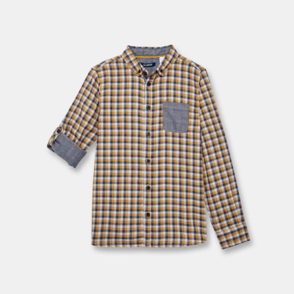Avis Chemise tubique à carreaux jaune garçon OKAIDI 1