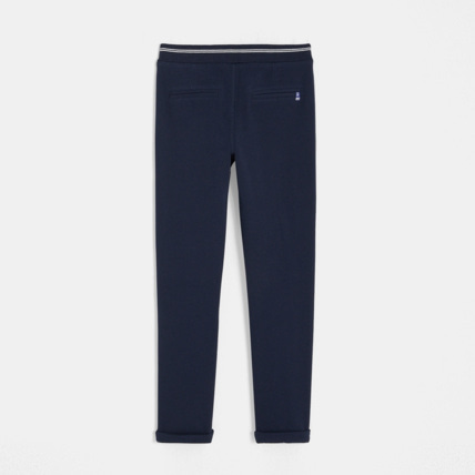 Avis Pantalon chino slim en nid d'abeille bleu garçon OKAIDI 5