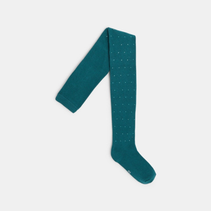 Avis Collants chauds à petits pois verts fille OKAIDI 1