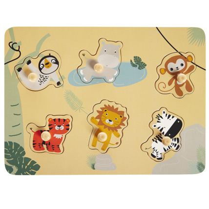 Avis Puzzle en bois Happy Wild - 6 pièces Prémaman 1