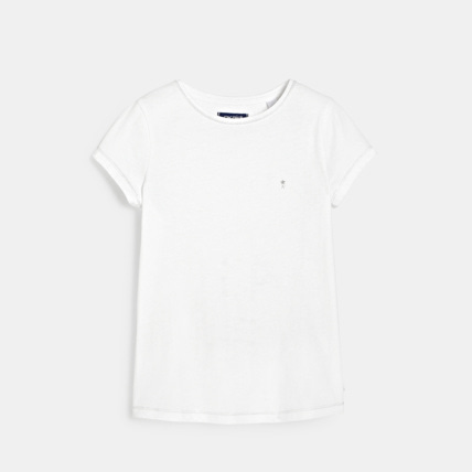 Avis T-shirt uni blanc fille OKAIDI 1
