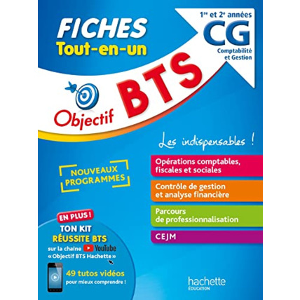 Avis Objectif BTS CG - Fiches Tout-en-un Hachette Éducation 1