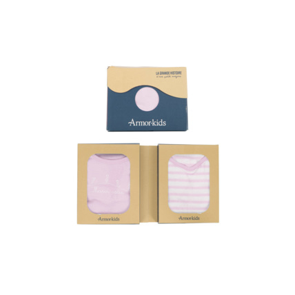 Avis Lot de 2 Bodies "Yannig" Baby - coton - Blanc/Crevette ARMOR-LUX 5