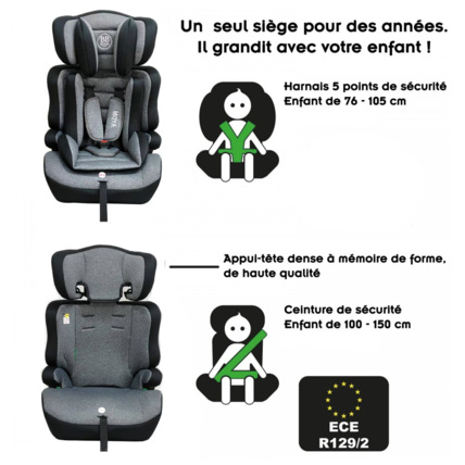 Avis Siège-auto ceinturé évolutif R129 I-Size Moya BB-BOOM 2
