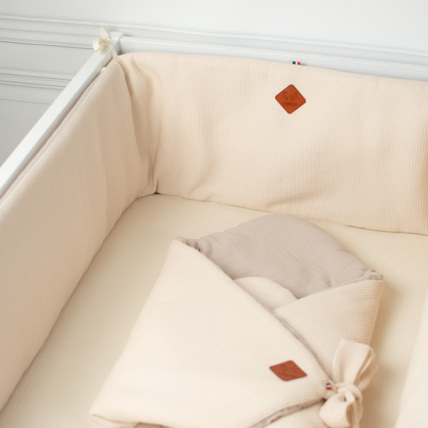 Avis Tour de lit universel en gaze de coton Nid d'abeille Sevira Kids 9