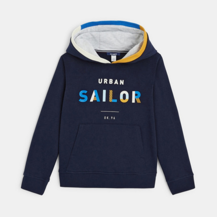 Avis Sweat-shirt à capuche "urban sailor" bleu garçon OKAIDI 1