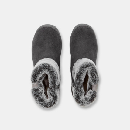 Avis Boots fourrées en cuir grises fille OKAIDI 2