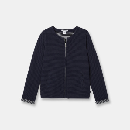Avis Sweat-shirt côtelé bleu fille OKAIDI 1