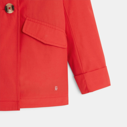 Avis Trench déperlant à capuche rouge fille OKAIDI 5