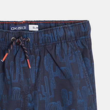 Avis Bermuda slim en toile motif cactus bleu garçon OKAIDI 3