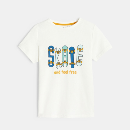 Avis T-shirt motif skate blanc garçon OKAIDI 2