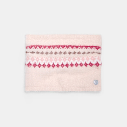 Avis Snood fluffy à motifs en jacquard rose fille OKAIDI 1
