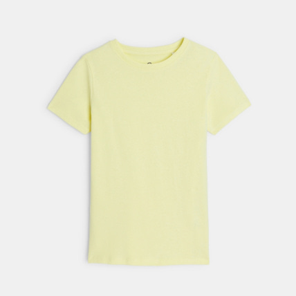 Avis T-shirt basique manches courtes jaune garçon OKAIDI 1
