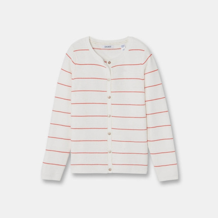 Avis Gilet rayé rouge fille OKAIDI 1
