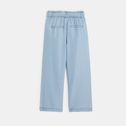 Avis Pantalon large taille haute bleu fille OKAIDI 4