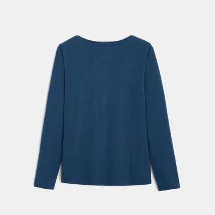 Avis T-shirt coton bio sequins et broderies sapin bleu fille OKAIDI 4