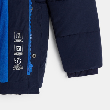 Avis Blouson anti-froid à capuche bleu garçon OKAIDI 4