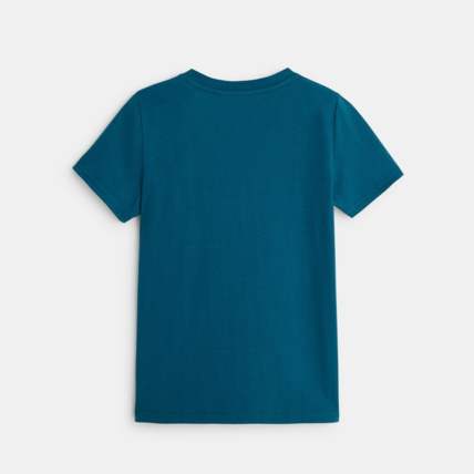 Avis T-shirt manches courtes à message New Good Idea turquoise garçon OKAIDI 3