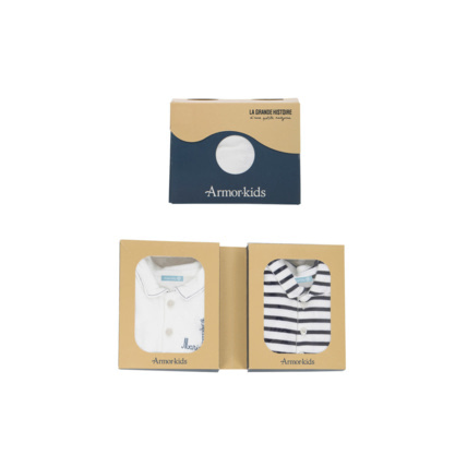 Avis Lot de bodies 2 "Brendan" Baby - Blanc/Navire ARMOR-LUX 5