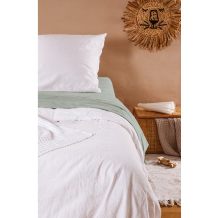 Avis Housse de Couette Satin de Coton Bio lavé 1 personne KADOLIS 2