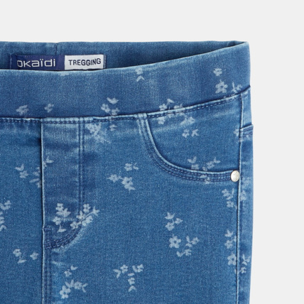 Avis Treggings à motifs délavés bleu fille OKAIDI 2