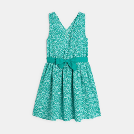 Avis Robe cache-coeur à fleurs verte fille OKAIDI 3