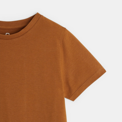 Avis T-shirt basique manches courtes orange garçon OKAIDI 2