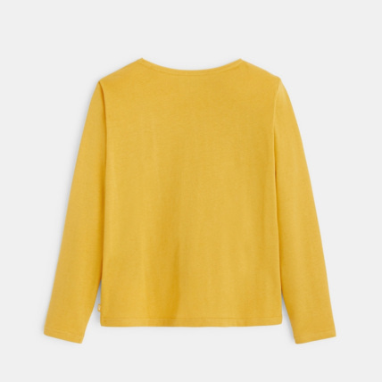 Avis T-shirt manches longues à motif peluche Koala jaune fille OKAIDI 3